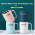 2XMouthwash Cup,Dual-Color Contrast,Stackable Design Saves Bathroom Space